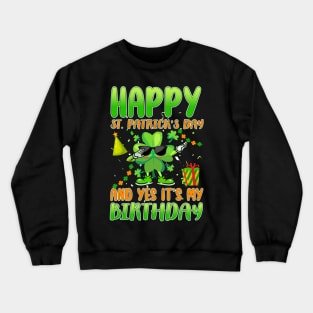 Shamrock Dabbing Happy St. Patrick's Day Crewneck Sweatshirt